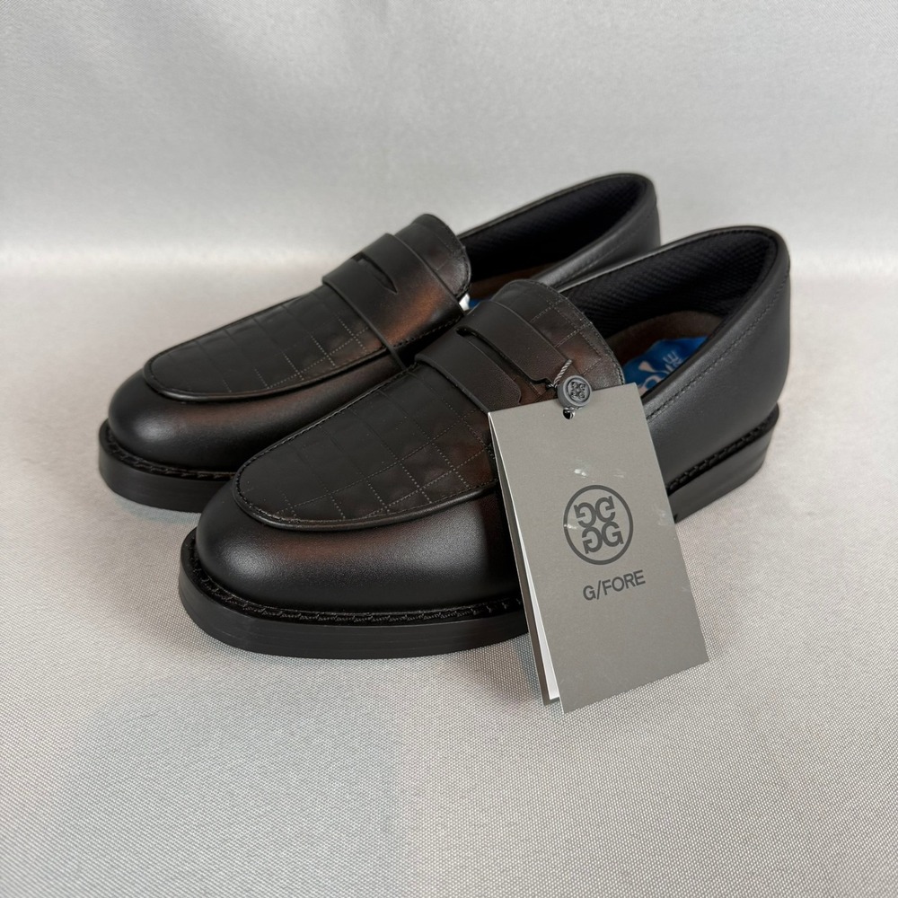G/FORE Gallivanter Golf Loafers Womens 5 Onyx Black Quilted Luxe Sole New NIB - Picture 2 of 8
